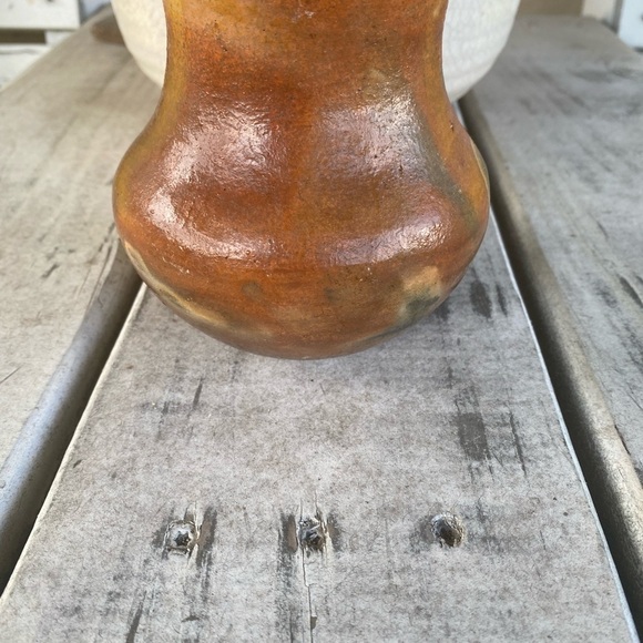 Vintage Navajo Pottery Native American Pinon Pine Pitch Glaze 5”Tall Vase Marked - Picture 7 of 12